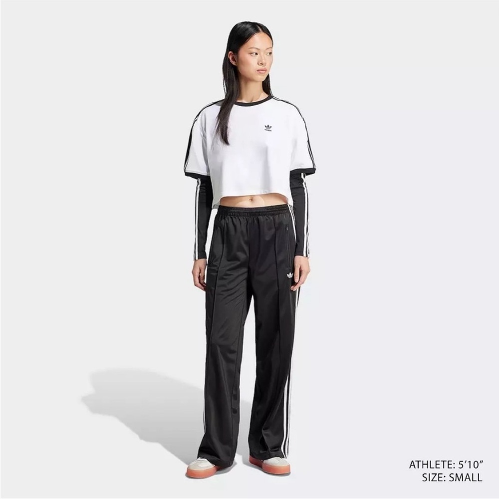 Adidas Women Adicolor Classic Firebird Loose Track Pants Black SZ M - Picture 2 of 3